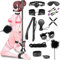 Qoosea 11 Piezas SM Bondage Kit Juguetes Sexuales Perfecto para Parejas, Set de Esclavitud Erótico BDSM Restraints Kits con Máscara y Sexual Esposas para Principiantes y Experimentados