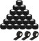 EZ Tattoo Grip Tape - 24 Stück (2.5cm x 4.5m) Selbstklebende Bandage für die Schwellung von Handgelenk und Knöchelverstauchung, Einweg-Rolle Tattoo Grip Tube Tape für Tattoo-Maschine (Black)