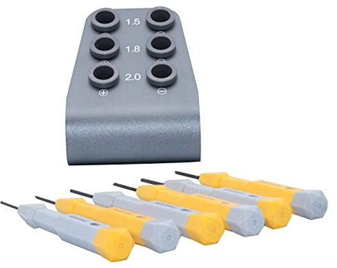 NICHOY Herramienta óptica Multiusos, Juego de Destornilladores de Cabeza Plana y Phillips de 6 Piezas, anteojos, Relojes,Herramientas informáticas, Kit de reparación(Color:A,Size:a Set)