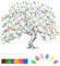 zhongguoqiaomao Impronte Digitali Albero Nozze DIY Romantico Creativo Pittura Tela Signature Albero Matrimonio Decorazione Festa Nniversario Compleanno Regalo Guestbook Festa di Famiglia 6 Colori