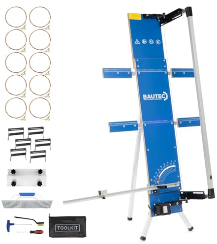 BAUTEC GAZELLE Modèle 5 » Découpeuse de polystyrène 200 Watt / 1.300mm » incl. 10 fils de coupe, Support d'échafaudage, râpe abrasive » Découpeuse à fil chaud