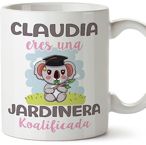 MUGFFINS Tazas Personalizadas para JARDINERA - En Español - Koalificados Personalizados - 11 oz / 330 ml - Regalo Personalizable original y divertido