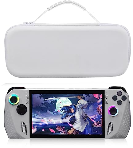 RUYI Custodia compatibile con ASUS ROG Ally 7 120Hz Gaming Handheld, custodia rigida per switch STEAM Deck/NS OLED/NS, custodia protettiva con tasca in rete per 10 giochi, console e accessori,