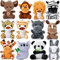Tacobear 12 Stück Dschungel Kuscheltier Spielzeug 14cm Plüsch Schlüsselanhänger Kinder Weiche Mini Püschtier Stofftiere für Safari Party Mitgebsel Geburtstag Ostereier Weihnachten Kleine Geschenke