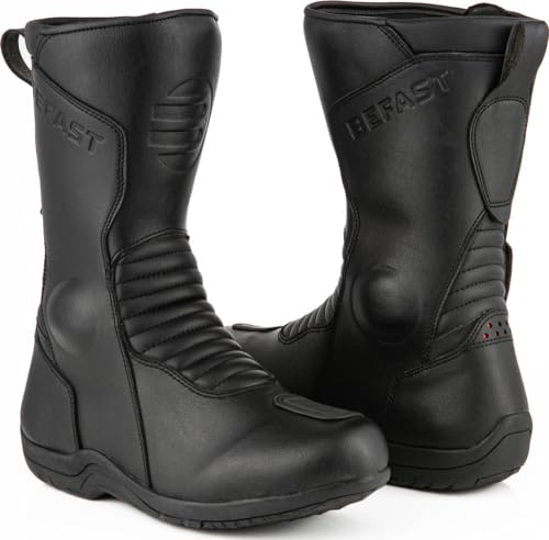 Befast | Tourer Pro WP CE - Stivali Moto Touring La Sintesi Perfetta di Comfort, Sicurezza e Stile per le Tue Avventure in Moto, Colore Nero