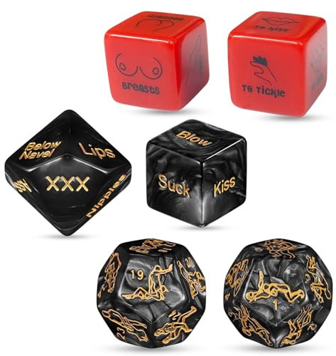 6er Sex Würfel Paar,Sex Würfel für Sex Spiel,Würfel Set für 50 Optionen,24 Position Lehrbuch Würfel Spiel + 26 Sex Würfel Paar Deutsch English,Sex-Würfel,Sex Spielzeug ab 18 für Paare Extrem