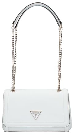 GUESS Noelle Covertible Xbody Flap Bag White