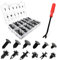 Adunsiaoto 240 Pezzi Clip di Fissaggio per Paraurti Auto, Nylon Nero Rivetti In Plastica Per Auto, Auto Plastica per Ribattini, Clip di Viti Plastica Assetto Autos con Strumenti Rimozione Fissaggio