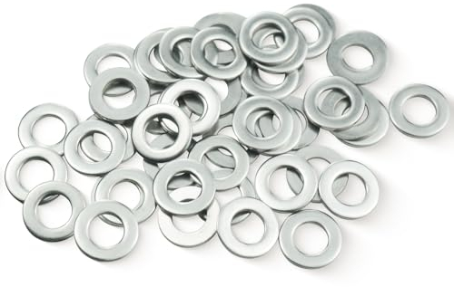 Unterlegscheiben M6 Große, MeHurr 50 Stück Beilagscheiben Edelstahl M6 x 12mm, Karosseriescheiben A2 V2A 304, Unterlegscheibe DIN125, Metallscheiben für Schrauben & Muttern & Gewindestange
