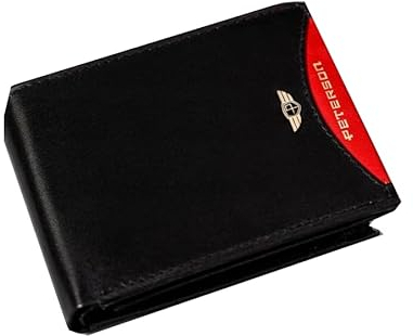 Peterson | Herrengeldbörse Herren Geldbörse Geldbeutel Portmonee Geldtasche| Geräumig | Echtleder Herren-Geldbörsen | Höchste Qualität | RFID-Technologie (366.01)