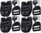 OIIKI 4 Sets Whirlpool-Abdeckungs-Clips, schwarz, Spa-Whirlpool-Abdeckungsclip, Ersatzriegel-Reparatur-Set für Spa-Abdeckgurte (8 Verriegelungen, 4 Schlösser, 4 Schlüssel, 8 Schrauben)