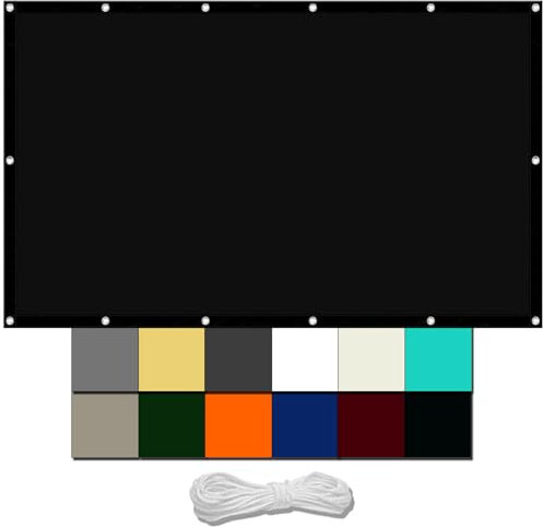 Sun Shade Sail Waterproof 2 x 2 m Waterproof Sunblock Shade Cloth With Free Rope UV Block Weather-Resistant with Grommets PES Polyester Sunsail for Camping Beach Deck Porch, Black