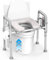 HEYOUTH Reposabrazos para inodoro,Reposabrazos WC para Mayores,Elevador WC para Adultos,Ajustable Alto,cargable hasta 150 kg,Apoyo para Inodoro,con Reposabrazos abatibles y Acolchados,