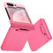 DOMAVER Coque pour Samsung Z Flip 6 avec Protection de Charnière, Mat Etui Silicone Rigide Housse Anti-Jaunissement, Coque de Téléphone pour Samsung Z Flip 6 Fin, Rose Fluo