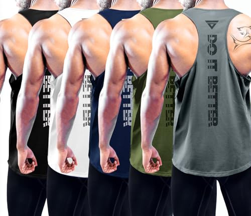 Boyzn 1 or 3er Pack Tank Top Herren, Sommer Ärmelloses T-Shirts Atmungsaktive Muskelshirts Achselshirts, Fitnessstudio Workout Tank Top Sport Unterhemd Gym Bodybuilding Sleeveless T Shirt für Laufen