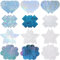Auiremrti 12 Paar Glitzernde Nippelpads - Brustwarzenabdeckung, Silikon, Nippel Cover Damen, Nippel Aufkleber, Blau, L