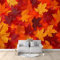Tapete 3D Fototapete Orange Verlässt Herbstthema 200x140 cm Vliestapete Wandtapete Wandbilder 3D Druck Foto Tapeten für Wohnzimmer Schlafzimmer Vlies Tapete Motivtapeten