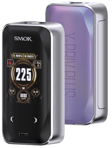 SMOK X-Priv Plus Mod 225W Unterstützung 18650 Batterie (nicht enthalten) Unterstützung TF-D Sub Tank/TFV9 Tank/TFV18 Mini Tank E-Zigaretten Box Mod Vape DTL Vaporizer Kein Nikotin (Purple)
