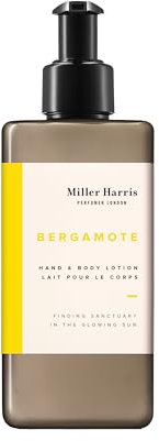 Miller Harris Bergamote Hand and Body Lotion 300ml – Rosemary, Vitamin E and Coconut | Citrus & Aromatic Scent for Gentle Cleansing