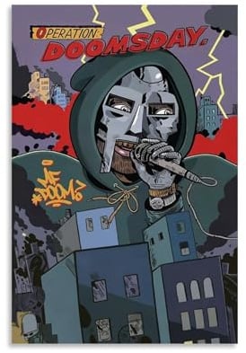aizhimi Mf Poster, Doom Rapper, Album, Musikposter für Zimmer, ästhetische Leinwand, Wandkunst, Schlafzimmerdekoration, 30 x 45 cm