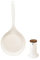 Cucchiaio per schiumarola, 36 x 16 cm, grande cucchiaio in silicone scanalato, cucchiaio da cucina antiaderente, resistente al calore, per cucinare, scolare e friggere, bianco