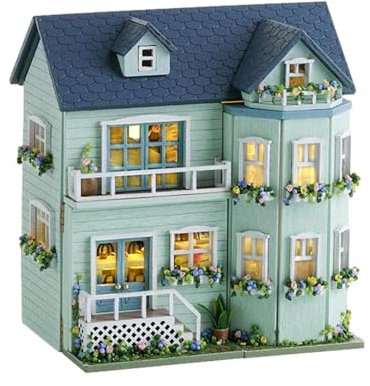 Kit De Casa En Miniatura De Bricolaje - Decoración Del Hogar De Muñecas | Booknook De Muñecas | Casa De Muñecas En Invernadero | Kit De Casa - | Miniatura Café Dollhousee