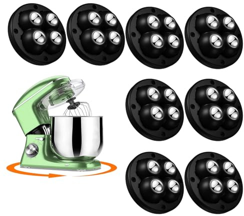 Wopanxye 8pcs Mini Casters Wheels, Appliance Roller Slider Roulette Self Adhesive 360 Degree Rotation Stick-on Pulley for Kitchen Counter Small Furniture Garbage Can Toy Tin Organizer Trolley Toaster