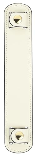 QUARKZMAN 1 Stück Schulterpolster 22,8x4,2cm(LxW) Leder Schultergurt Polster, Abnehmbare rutschfeste Gurtabdeckungen Taschenzubehör für Tragetaschen Rucksäcke Handtaschen, Weiß