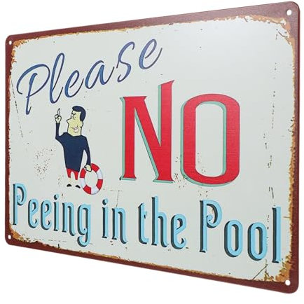 BESPORTBLE Panneau De Piscine Métal Décoratif Pour Piscine Extérieure Panneau Affichage Décoration Murale