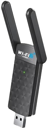 Adaptateur WiFi 6 USB -1800 Mbps 5,8 GHz/2,4 GHz WiFi 6 USB 3.0 sans Fil avec antenne 2 x 5 dBi, clé WiFi 6 pour Ordinateur de Bureau, Ordinateur Portable, Carte réseau