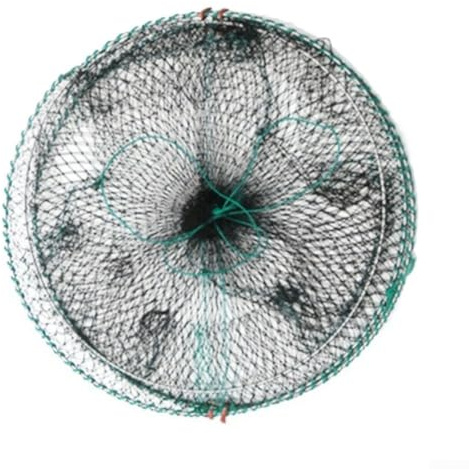 Zusammenklappbare Krebsefalle zum Angeln am Meer, effektives Netz-Design mit einfacher Verstauung (30 x 60 cm)