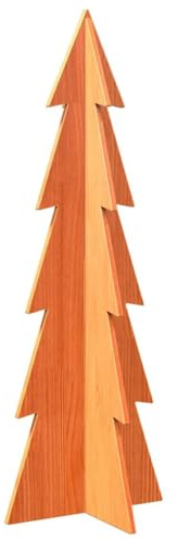 Albero di Natale in legno di pino massiccio, 59,5 cm, con fascino rustico, eccezionale stabilità per decorazioni fai da te (112 cm)