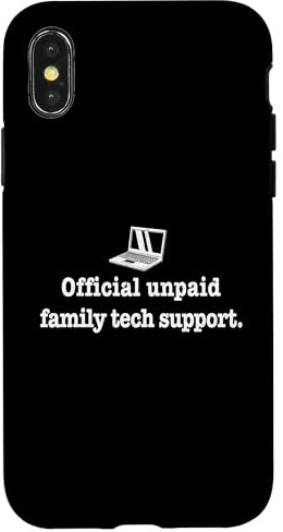 Hülle für iPhone X/XS IT Guy Offizieller Unpaid Family Tech Support Y2K Programmierer