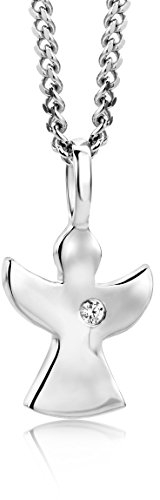 MIORE Damen Halskette | Engel Design | 925 Sterling Silber | mit Zirkonia | hautfreundliche Kette Silber, Panzerkette | Damen Schmuck vom Juwelier