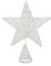 Gisela Graham Christmas Silver Glitter Tree Top Star Topper by Gisela Graham