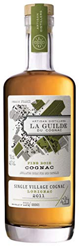 La Guilde du Cognac - Cognac Fins Bois 700ml, 40% - Edición Limitada con Denominación de Origen Controlada - Cosecha 2011 -Coñac con acabado Fresco y Vivo