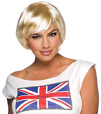 Bristol Novelty BW859 Kokette Federschnitt Perücke, Damen, beige (blonde), Einheitsgröße