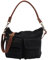LECONI Schultertasche Ledertasche für Damen echtes Leder Natur großer Shopper Lederhandtasche für DIN A4 Damentasche Frauen Handtasche Veloursleder Wildleder 41x32x10cm anthrazit LE0039-V