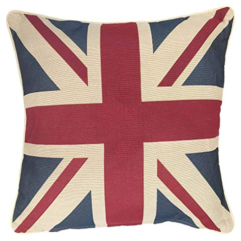 Signare Tapisserie Kissenbezug 45x45, Kissen 45x45 Kutdoor Kissen, Sofakissen, Deko Kissen, Zierkissen mit London Design (Union Jack)