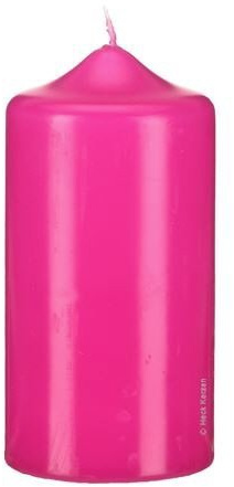 6 Spitzkopf Stumpen Kerzen Fuchsia Pink 200 x Ø 80 mm, Kerzen in Cellophan, KOPSCHITZ Qualitätskerzen in RAL Qualität Made in Germany, Kerzen, Anlass, Advent, Weihnachten, Festtag, Festtagskerzen