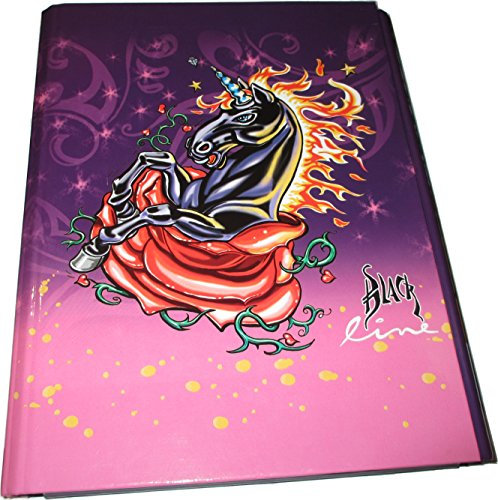 Unbekannt DIN A4 Heftbox / Heftordner violett mit Einhorn