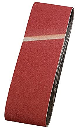 kwb Bandes abrasives 75x510 mm en corindon supérieur de grain 60, encollage spécial et toile de coton flexible pour le ponçage grossier du bois et du métal