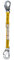 Guardian Fall Protection 01260 4-Foot Single Leg Non-Shock Absorbing Lanyard