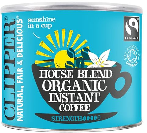 Clipper Organic Medium Roast Arabica Coffee | Instant Coffee | 500g Refill | Gourmet Coffee | Sustainable & Fairtrade Coffee by Clipper Teas | Ethically Sourced & Eco Conscious Blends