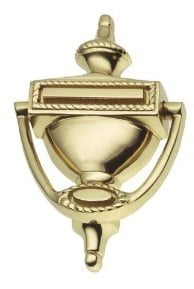 Golden Grace Georgian Design Door Knocker in Brass Finish, Traditional - 5
