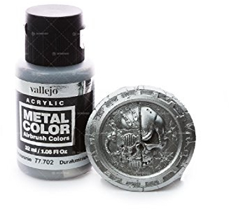 Acrylicos Vallejo Metal Color - Vernice Semi Opaca in Alluminio, 32 ml, Grigio Scuro (Duraluminium)