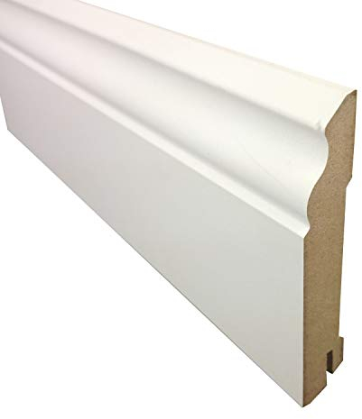 Trecor Sockelleisten Systems - Hamburger-/Berliner Profil - Weiß - 100 mm Höhe - 250 cm Länge - MDF mit Dekorfolie - Made in Germany