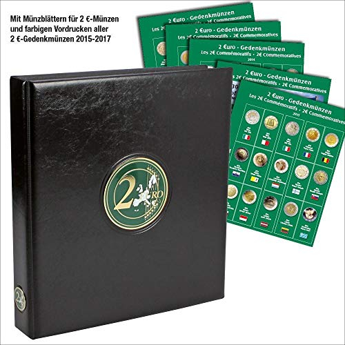 SAFE 7341 B3 2 Euro coins scrapbook - coin collection album - 2 euro scrapbook - for your coin collection 2015-2018