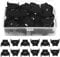 WMYCONGCONG 50 PCS CR2032 Vertical Button Cell Battery Sockets Holder Case Plastic Shell Type, Black