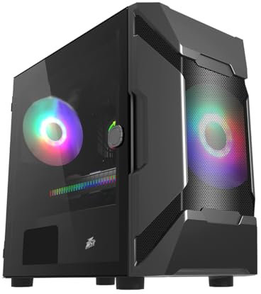 PALICOMP Gaming PC Desktop - AMD Ryzen 9 9800X3D Turbo 5.2Ghz 8 Core - 32GB DDR5 RAM - 1TB M.2 SSD - 2TB HDD - NO OS - AMD RADEON Graphics - WIFI6 - Bluetooth V5.3 - STRONGHOLD BLACK